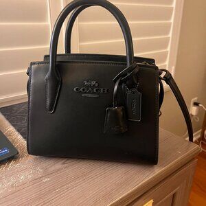 Coach Andrea Carryall Bag - Black on Black